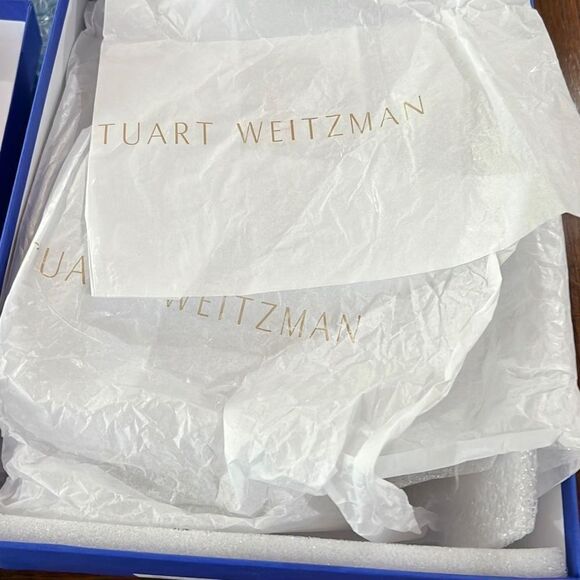 Stuart Weitzman Pearl Washed Denim Clog Sandals NIB Size 7.5B - Picture 7 of 12